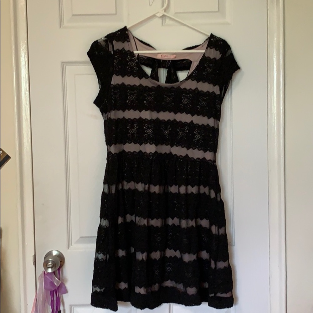 COPY - Candie’s Black Lace Dress w/ Bow Size XL